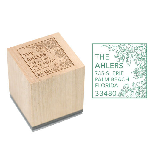 The Beautiful Vine Wood Block Rubber Stamp